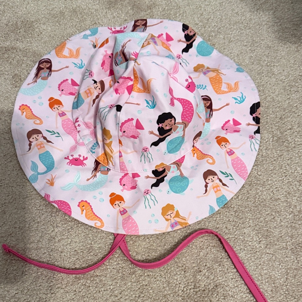 Caden Lane Pink Mermaid infant  Sun Hat size 3-6 months